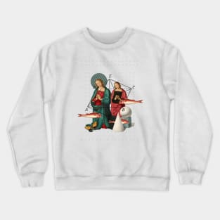 Perugino, Madonna e sante in adorazione di Gesù bambino Crewneck Sweatshirt